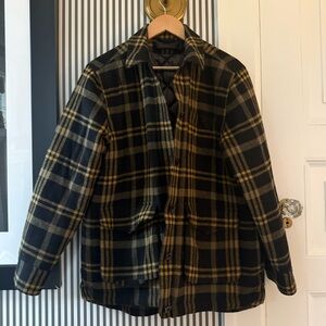 Jenni Kayne Black and Tan Plaid Women’s Jacket